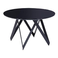 OXHILL   Ronde eettafel   Zwart   90 cm   MDF