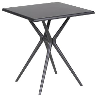 PIAVE   Tuintafel   Zwart   70 x 70 cm   Synthetisch materiaal