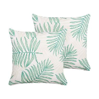 POGGIO   Tuinkussen set van 2   Beige/ Groen   45 x 45 cm   Polyester