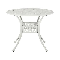 Beliani Ronde tafel ANCONA   Wit aluminium