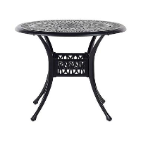 Beliani Ronde tafel ANCONA   Zwart aluminium