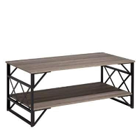 Beliani Salontafel BOLTON   Donkere houtkleur vezelplaat