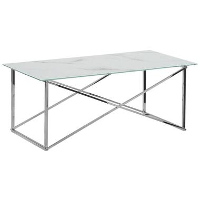 Beliani Salontafel EMPORIA   Wit veiligheidsglas