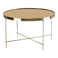 Beliani Salontafel LUCEA   Goud veiligheidsglas, ijzer