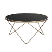 Beliani Salontafel MERIDIAN   Zwart veiligheidsglas