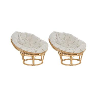 SALVO   Fauteuil set van 2   Lichtbeige   Rotan