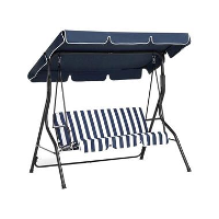 Beliani Schommelbank CHAPLIN   Blauw staal