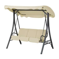 Beliani Schommelbank GARBO   Beige polyester