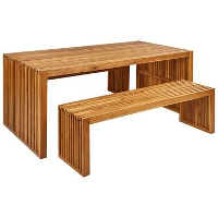 SULZANO   Tuinset 6 zits   Lichthout   Acaciahout