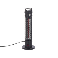 Beliani terrasverwarmer KRAKATOA   Zwart aluminium