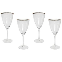 TOPAZ   Wijnglas set van 4   Goud   Glas