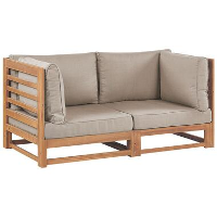 TRANI   Loungebank 2 zits   Lichthout   Acaciahout
