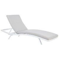 Beliani Tuinligstoel AMELIA   Grijs aluminium, textiel