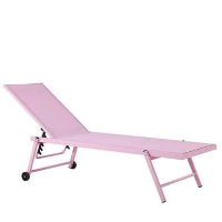 Beliani Tuinligstoel PORTOFINO   Roze aluminium, textiel
