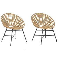 Beliani Tuinstoel ACERRA   Beige pe rotan