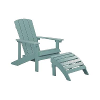 Beliani Tuinstoel ADIRONDACK   Blauw kunsthout