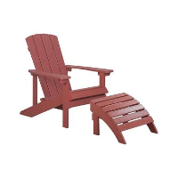 Beliani Tuinstoel ADIRONDACK   Rood kunsthout