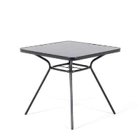 Beliani Tuintafel LIVO   Zwart staal