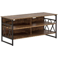 Beliani TV kast CARLISLE   Donkere houtkleur vezelplaat