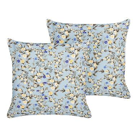 VALLORIA   Buitenkussen set van 2   Blauw   45 x 45 cm   Polyester
