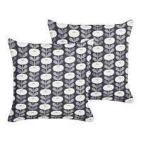 VALSORDA   Tuinkussen set van 2   Grijs   45 x 45 cm   Polyester