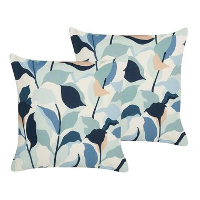 VEGLINO   Tuinkussen set van 2   Blauw   45 x 45 cm   Polyester