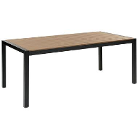 VERNIO   Tuintafel   Lichtbruin   90 x 180 cm   Aluminium
