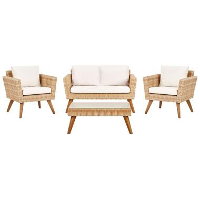 VITTORIA   Loungeset voor 4   Off white   PE rotan