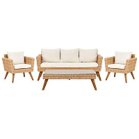 VITTORIA XL   Loungeset voor 5   Wit   PE rotan