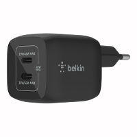 Belkin 45W PD Dual USB C GaN Charger Bk