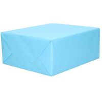 1X Rol kraft inpakpapier lichtblauw 200 x 70 cm