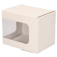 3X Kartonnen cadeaudoosjes met venster 12 x 9 x 10 cm
