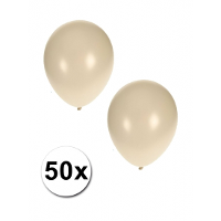 Bellatio Decorations 50x stuks Metallic witte ballonnen 36 cm