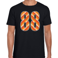88 Holland supporter t shirt zwart voor heren