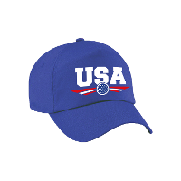 Amerika / USA landen pet   blauw   volwassenen   Baseball caps   WK / Olympische spelen outfit