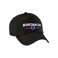 Australie / Australia land supporters petje   zwart   Volwassenen   Baseballcap   Sport   vlag thema