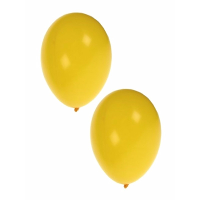 Bellatio Decorations ballonnen   10x stuks   geel   27 cm   verjaardag   feestartikelen