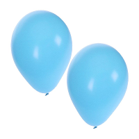 Bellatio Decorations ballonnen   10x stuks   lichtblauw   27 cm   verjaardag   feestartikelen