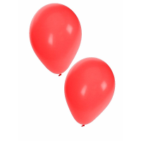 Bellatio Decorations ballonnen   10x stuks   rood   27 cm   verjaardag   feestartikelen