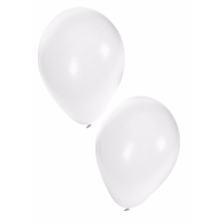 Bellatio Decorations ballonnen   10x stuks   wit   27 cm   verjaardag   feestartikelen