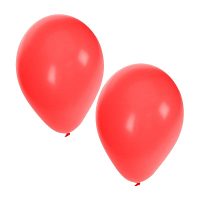 Bellatio Decorations ballonnen   15x stuks   rood   27 cm   verjaardag   feestartikelen