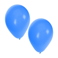 Bellatio Decorations ballonnen   25x stuks   blauw   27 cm   verjaardag   feestartikelen