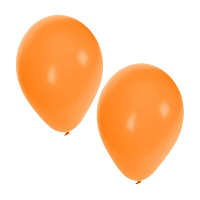 Bellatio Decorations ballonnen   25x stuks   oranje   27 cm   verjaardag   feestartikelen