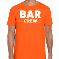 Bar Crew t shirt voor heren   personeel/staff shirt   oranje