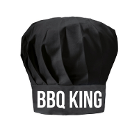 BBQ king   cadeau koksmuts   zwart   voor heren en dames