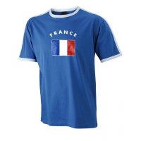 Blauw heren shirt France vlag