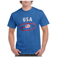 Bellatio Decorations Blauw heren t shirt USA print