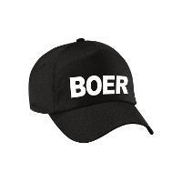 Boer verkleed petje   zwart   voor volwassenen