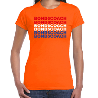 Bondscoach supporter t shirt oranje voor dames   Nederlands elftal / EK/WK shirts
