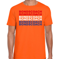 Bondscoach supporter t shirt oranje voor heren   Nederlands elftal / EK/WK shirts